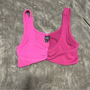 Split pink tank top size small
